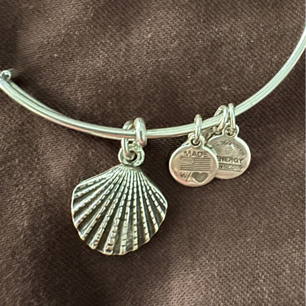 Alex and Ani Silver Shell Design Bracelet
